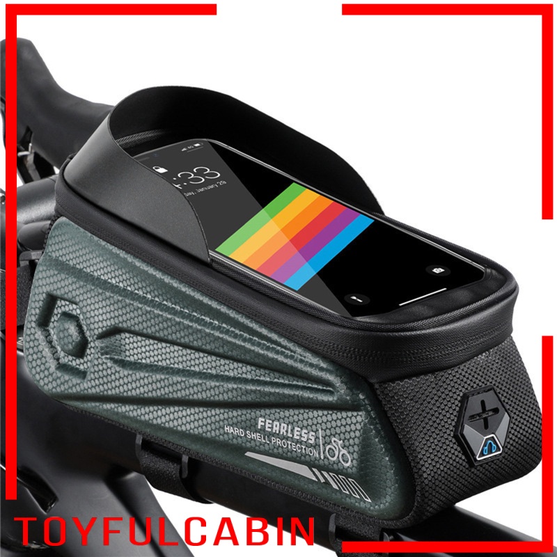 Túi Đựng Đồ Màu Đen Có Thể Chạm Màn Hình Cảm Ứng Gắn Khung Trước Xe Đạp