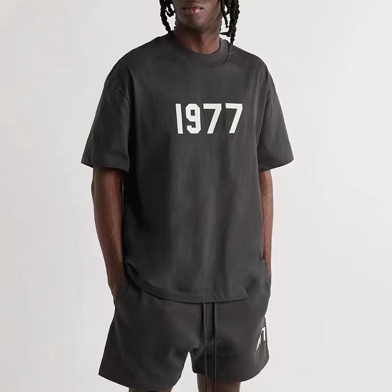 FOG FEAR OF GOD Summer Trend Digital 1977 Short Sleeve High Street Casual Loose Couple T-Shirt