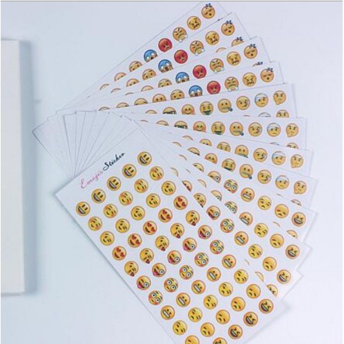 Set 6 tấm Sticker mặt cười - Văn Phòng Phẩm Sáng Tạo