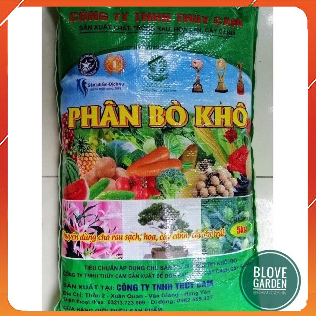 Phân bò khô đã qua xử lý chuyên dùng cho hoa, cây cảnh, cây ăn trái, rau sạch