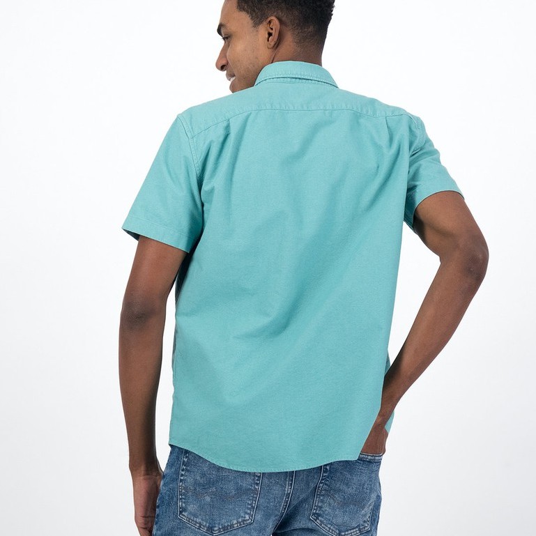 Áo Sơ Mi Nam Ngắn Tay Vải Oxford - FO76 Kho Hàng Xuất Dư