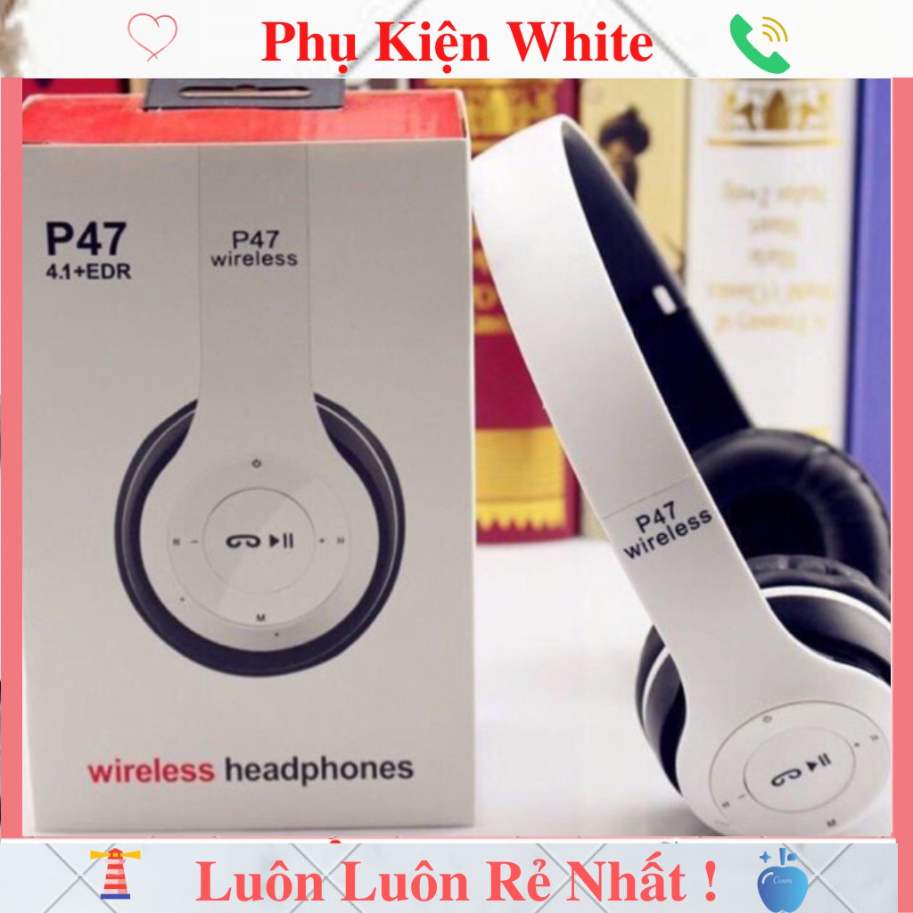 Tai nghe Bluetooth chụp tai P47 có khe cắm thẻ nhớ_ Âm Thanh Đỉnh Cao | BigBuy360 - bigbuy360.vn