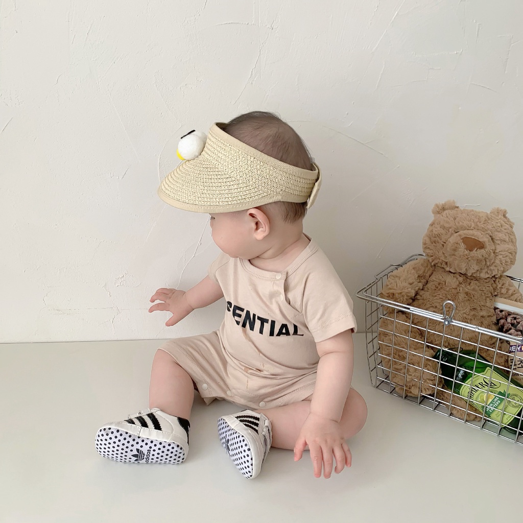 Bộ Áo Liền Quần Tay Ngắn Chất Liệu Mỏng Thoáng Khí Thời Trang Mùa Hè Cho Bé Sơ Sinh