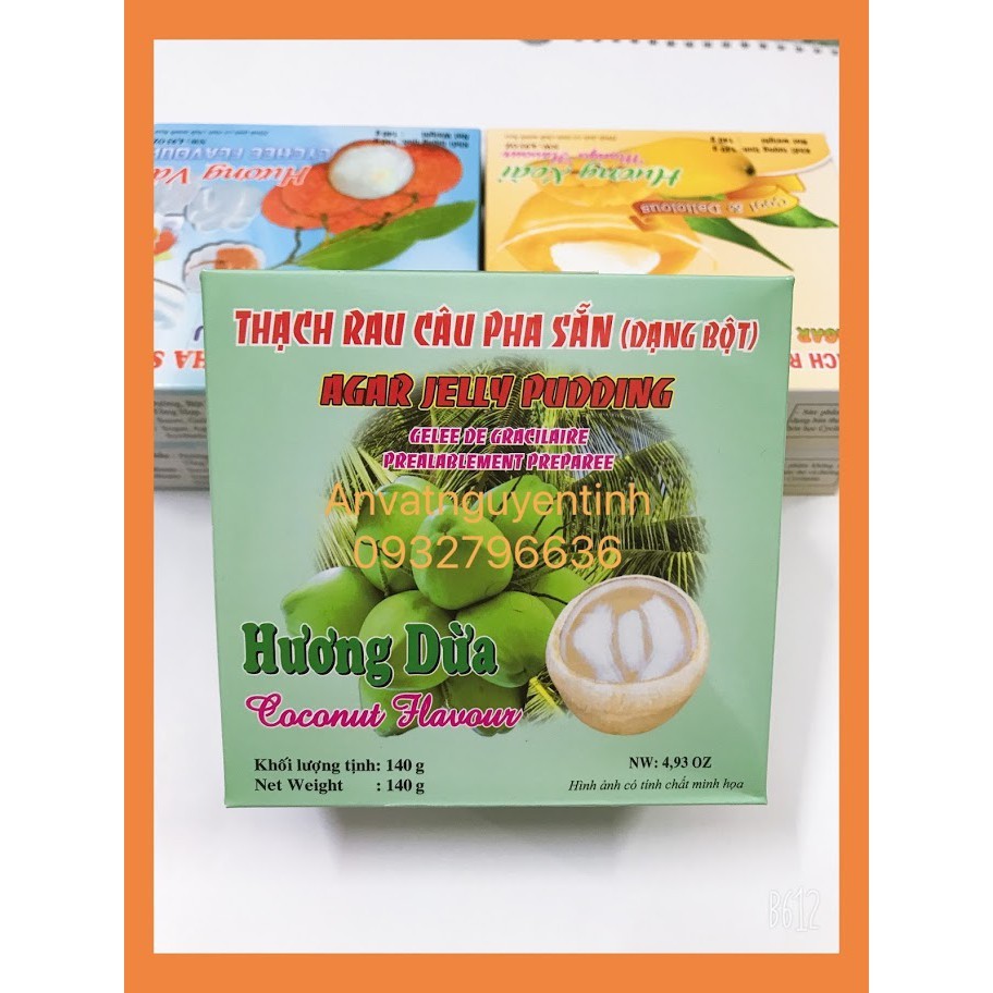 Bột Thạch Rau Câu Pha Sẵn KONNYAKU 140g/ hộp đủ vị