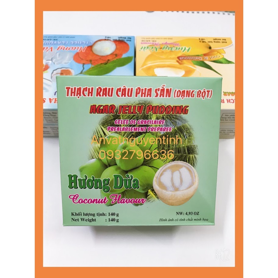 Bột Thạch Rau Câu Pha Sẵn KONNYAKU ( Hộp 140g Đủ Vị )