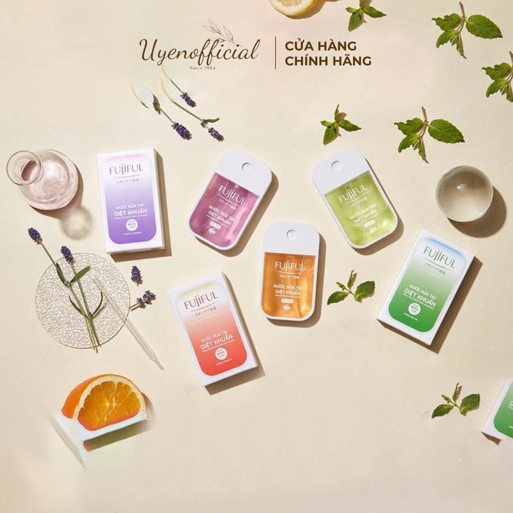 Nước rửa tay hương nước hoa cao cấp diệt khuẩn dưỡng da Fujiful - Diệt khuẩn 99.9% Pasteur kiểm định