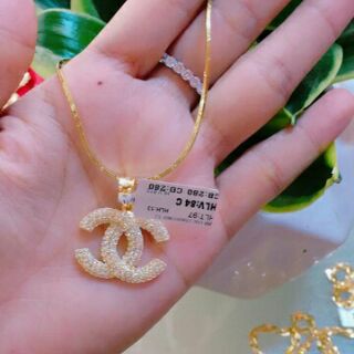 Dây chuyền mặt mạ vàng phay sáng
