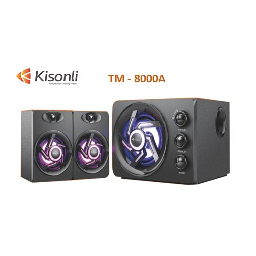 Loa Bluetooth Kisonli TM-8000A 2.1 Đèn Led-RGB