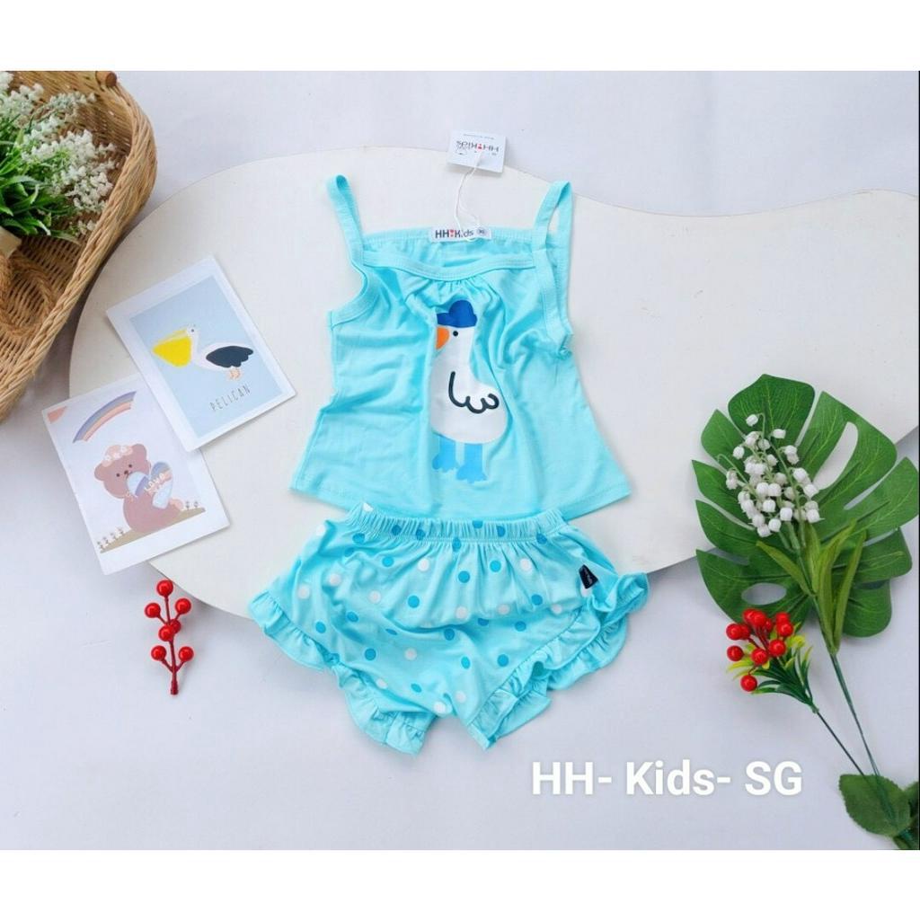 Bộ 2 dây thun lạnh Minky Mom cho bé gái.