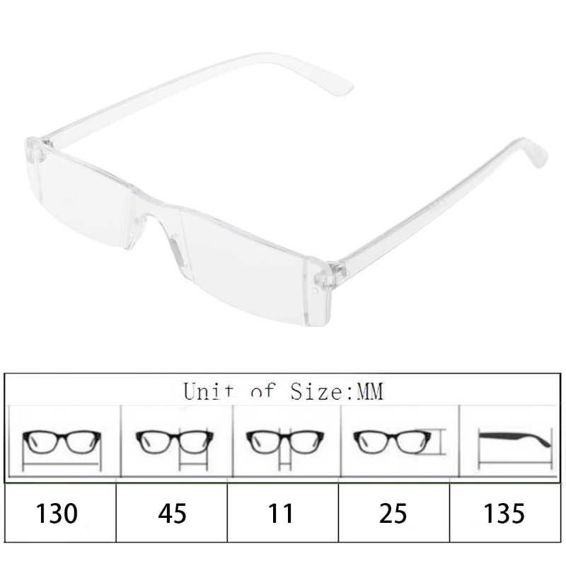 Kính Đọc Sách Trong Suốt + 1.00 Đến + 4.00