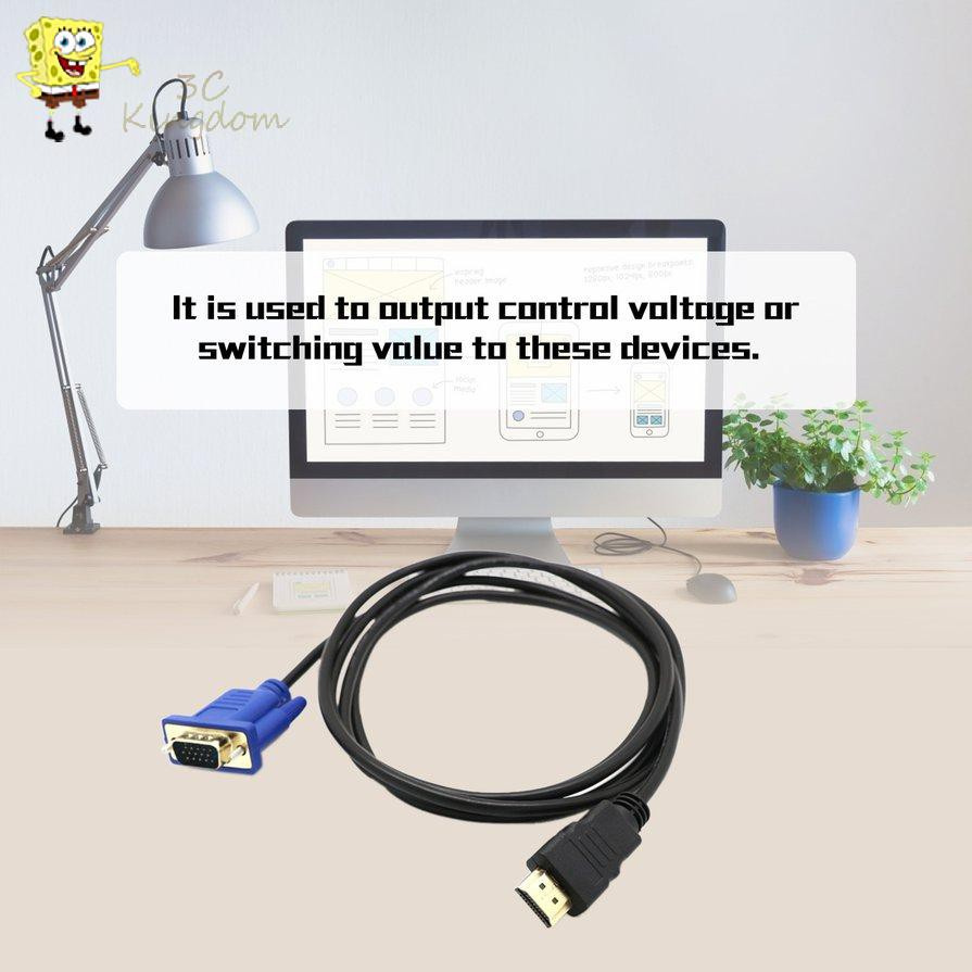 Dây Cáp Chuyển Đổi Hdmi-Compatible Sang Vga D-Sub Cho Tv Pc X3Ckingdomx