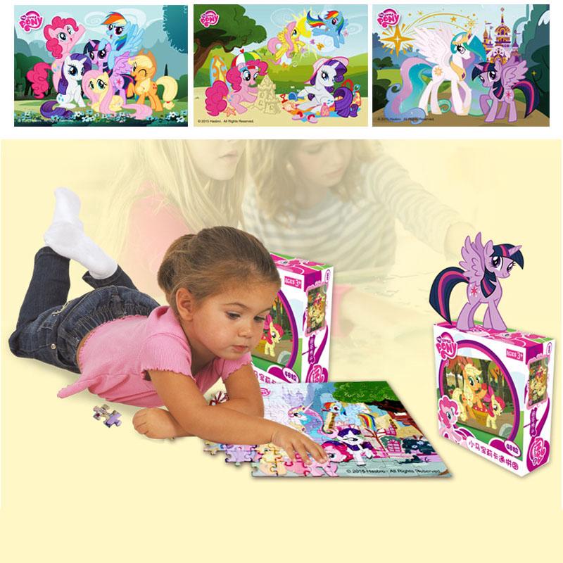 Bộ 100 miếng xếp hình hoạt hình my little pony cho bé
