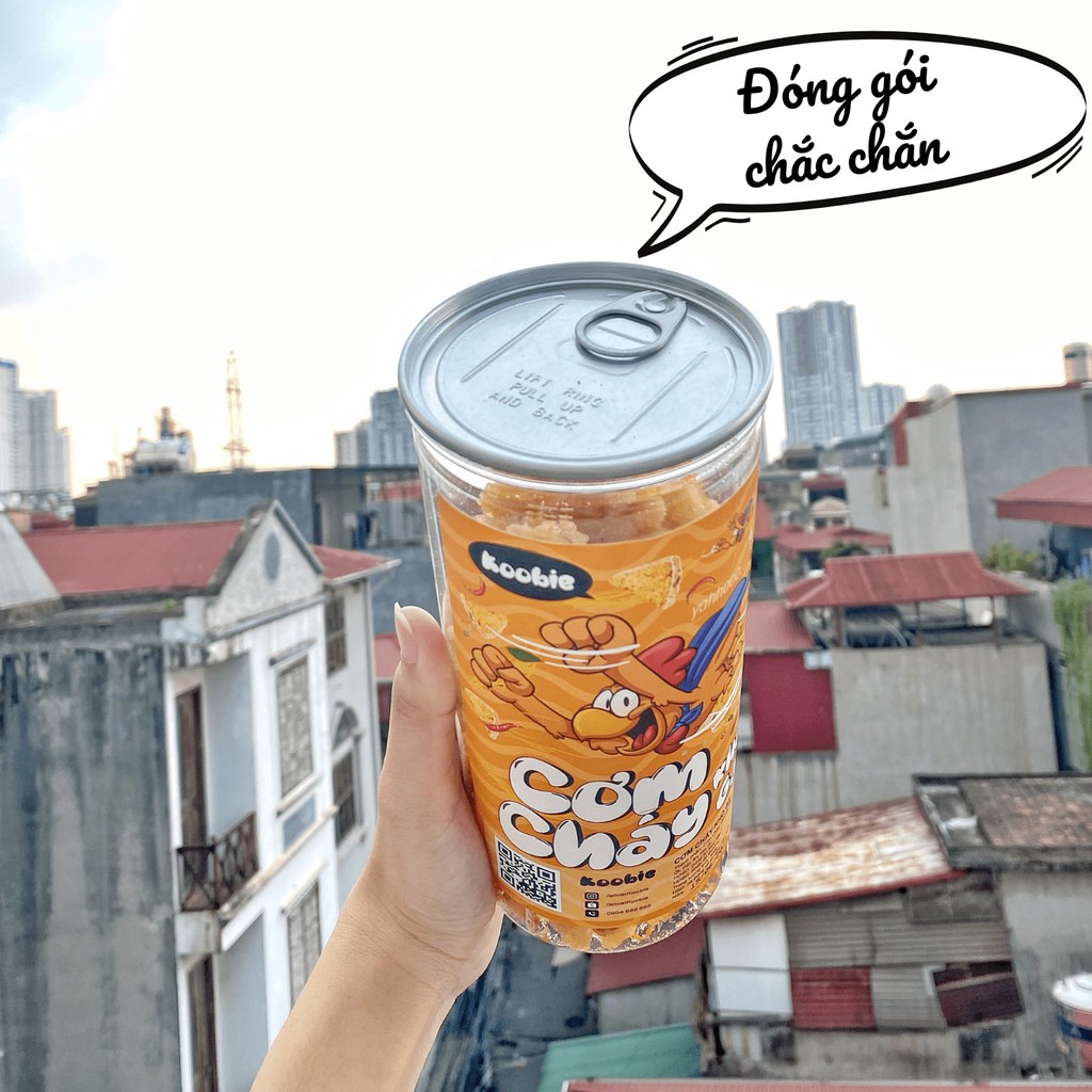 Cơm cháy khô gà Koobie 300g, đồ ăn vặt ngon an toàn vệ sinh, giao hàng siêu tốc