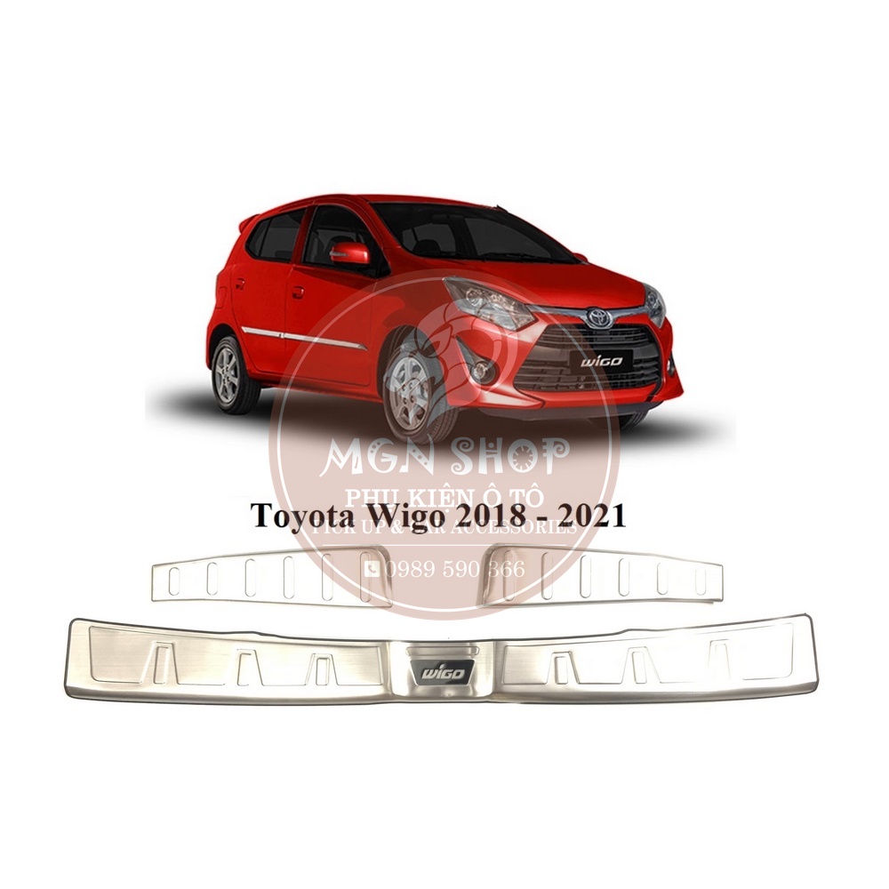 [Ốp cốp] [Toyota Wigo 2018 - 2021] [bên trong / bên ngoài] [Inox]