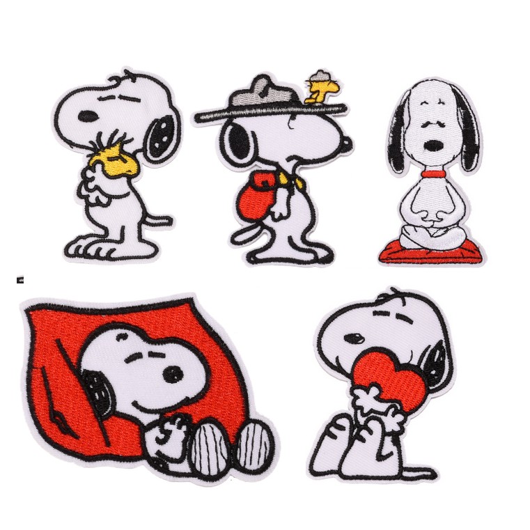 Sticker Ủi, Miếng Patch Ủi Trang Trí Quần Áo, Mũ Nón, Giày Vải Mẫu Chó Snoopy