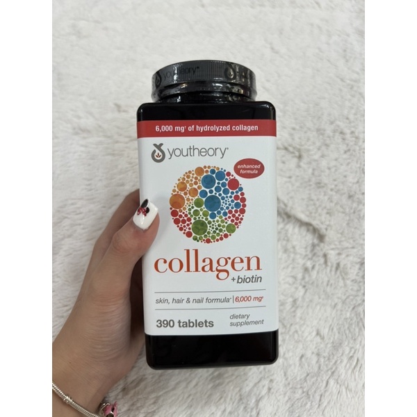 Viên Uống Youtheory Collagen Biotin 390 Viên