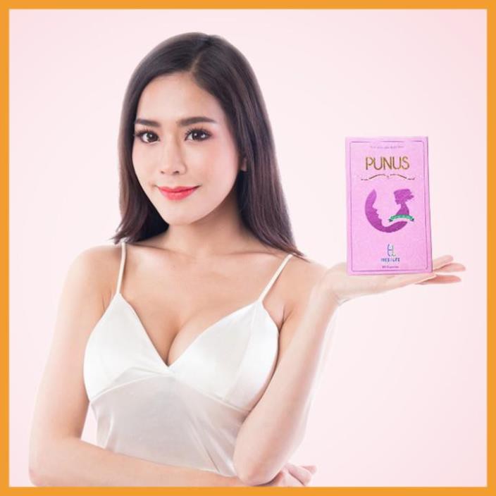 Viên uống nở ngực Punus lên 3-5 size, giảm chảy xệ, da dẻ trắng hồng, điều hoà kinh nguyệt, giảm khô hạn