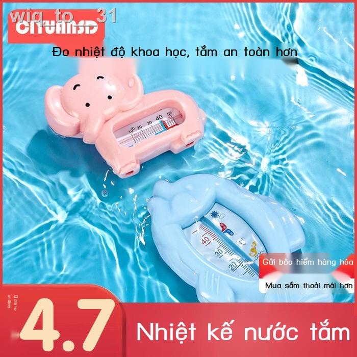 wiq_to__31Em bé nhiệt kế nước đo độ thẻ đồng hồ em tắm trẻ sơ sinh gia đình hai liều đặc biệt