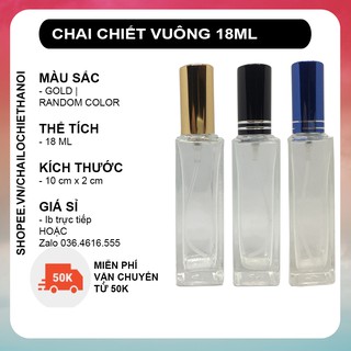 [⚡FREESHIP50K⚡️] Chai Chiết Nước Hoa VUÔNG DÀY 18ml LỌ CHIẾT NƯỚC HOA