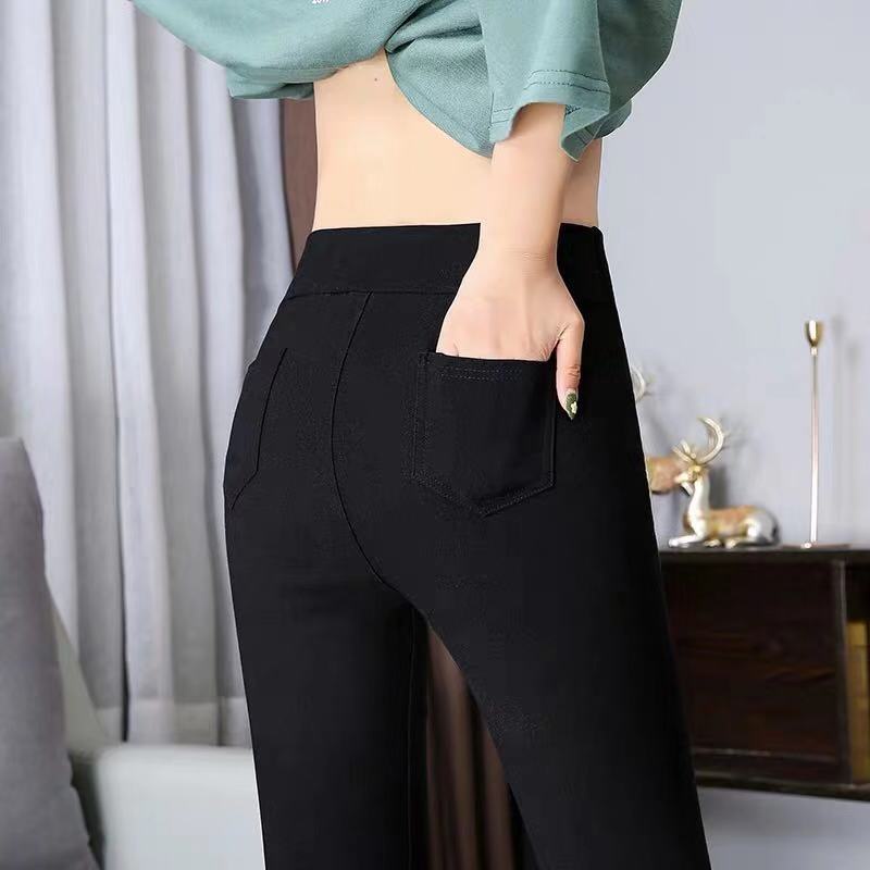 Quần legging nữ Latozia dáng dài cạp cao chống xoắn, phụ kiện thời trang Skinny xuất Hàn QD03