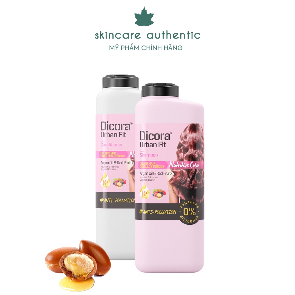 Bộ Dầu Gội Xả Dành Cho Tóc Nhuộm Dicora Urban Fit Chiết Xuất Tinh Dầu Argan - 400ml