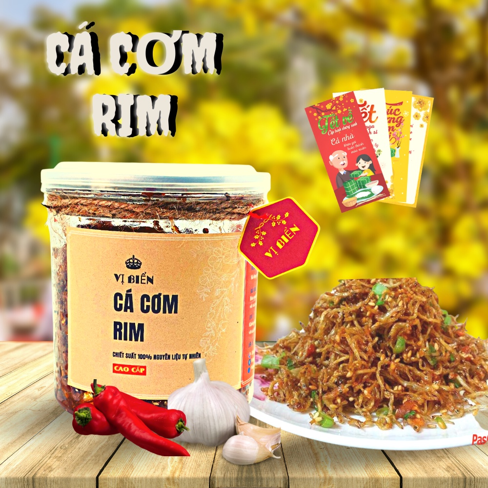 Cá Cơm Rim Tỏi Ớt Nước Mắm Vị Biển, Đồ Ăn Vặt Ngon Rẻ Hủ PET 200GR Thực Phẩm Ăn Liền