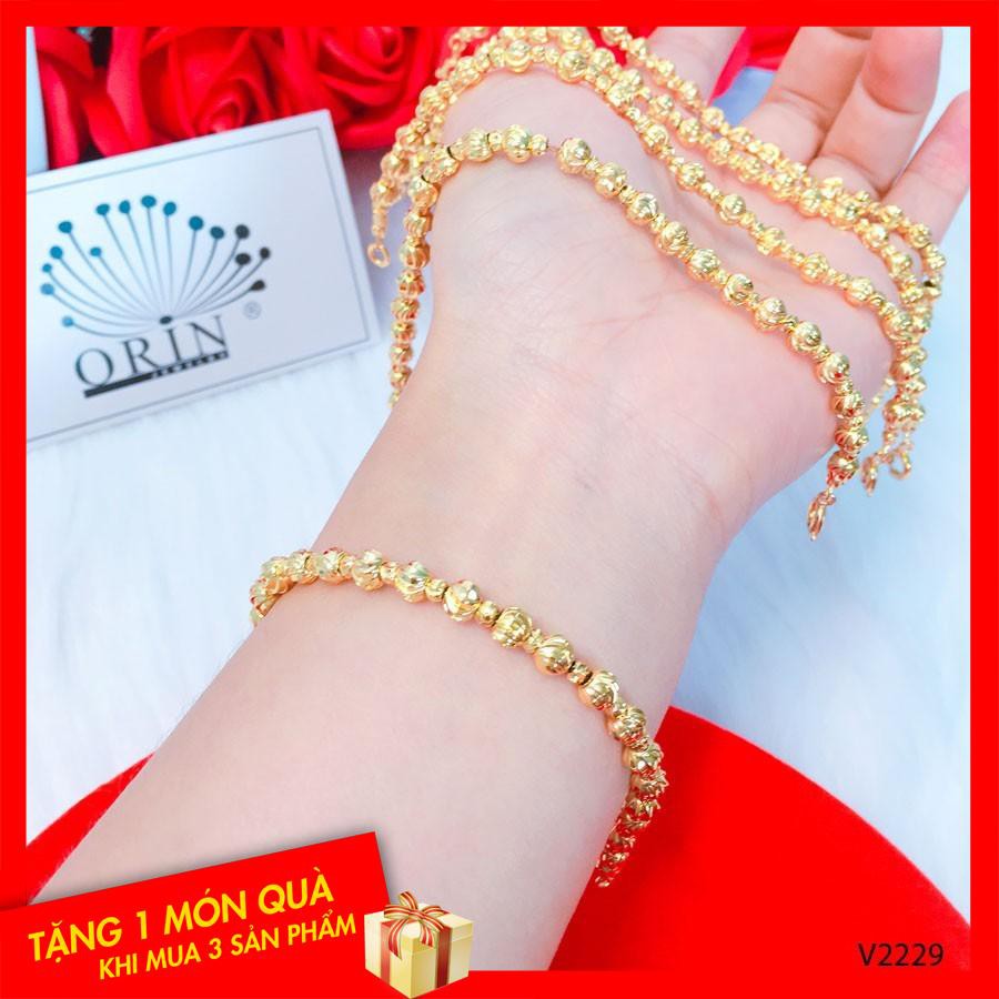 Vòng tay, lắc tay bi màu vàng hột to nhỏ bền màu thiết kế thời thượng Orin V2229