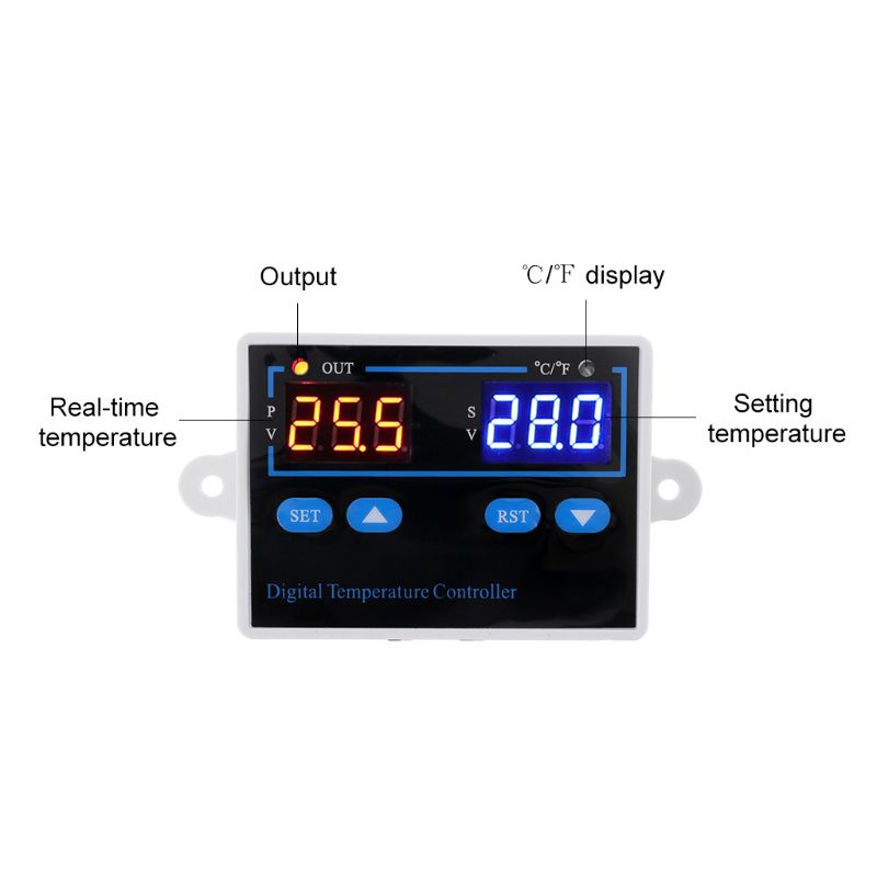 Bộ Điều Khiển Nhiệt Độ Đèn LED Kỹ Thuật Số 110V 220V AC Cho Lồng Ấp