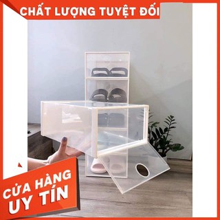 Hộp Đựng Giày Nắp Nhựa Cứng Cao Cấp