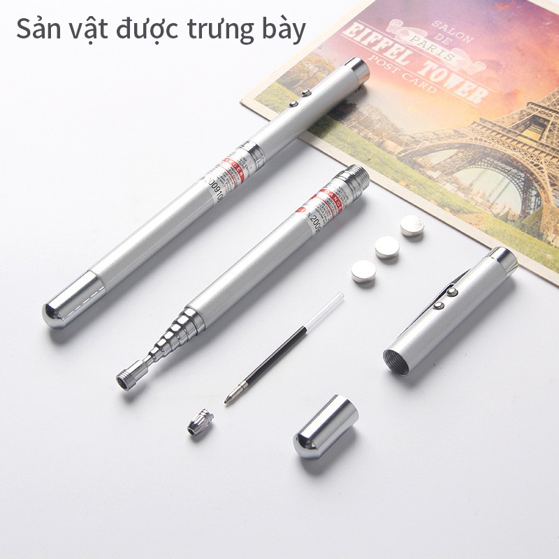 Bút bi trung tính đa chức năng, đèn LED trỏ laser, có thể điều chỉnh độ dài, thích hợp cho các cuộc họp giảng dạy