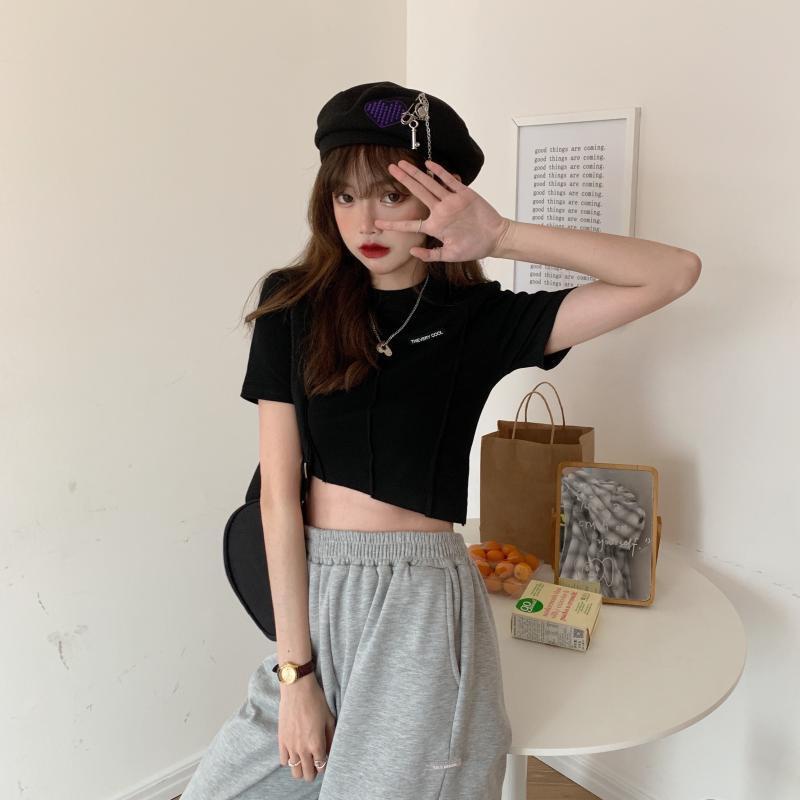 Áo Thun Cộc Tay Eo Cao Phong Cách Hàn Quốc Cho Nữ JL-TX-511