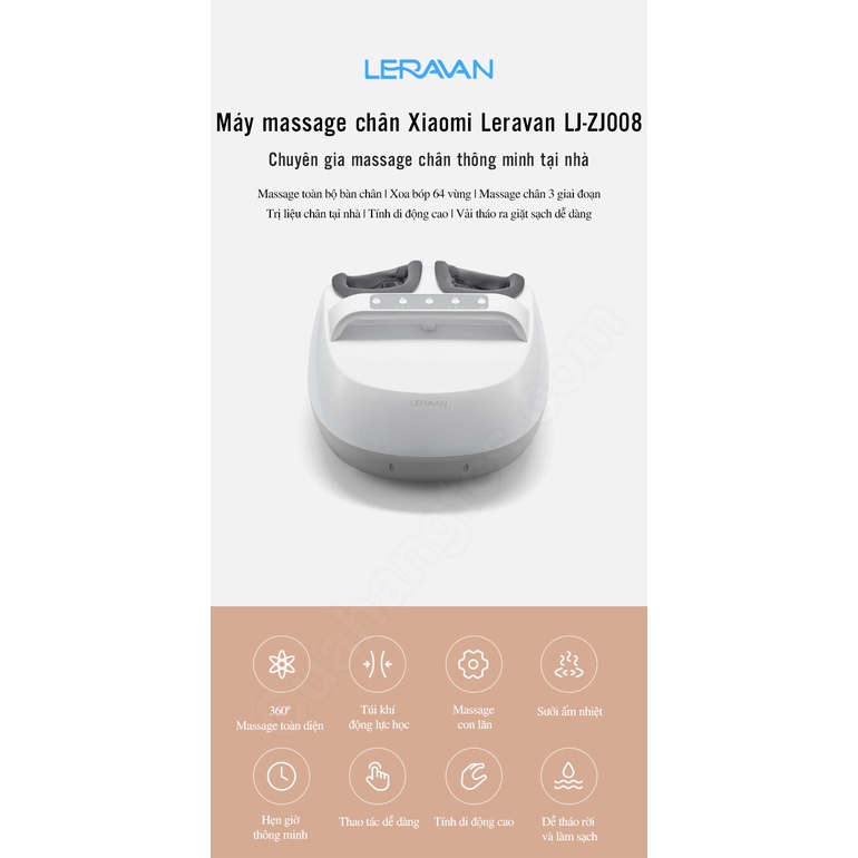 Máy massage bấm huyệt Xiaomi Leravan LJ-ZJ008 - mát xa chân 360 độ