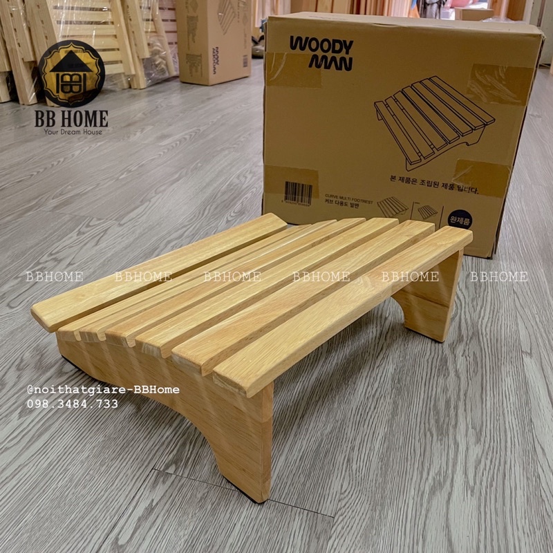 Ghế gỗ kê chân văn phòng/bàn làm việc Woody Man-BBHOME