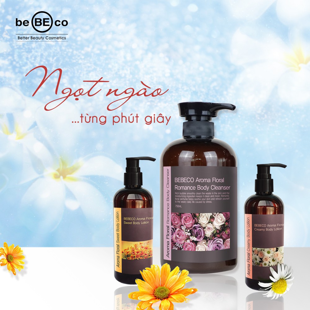 Sữa Tắm Hương Nước Hoa BEBECO AROMA FLORAL 750ML