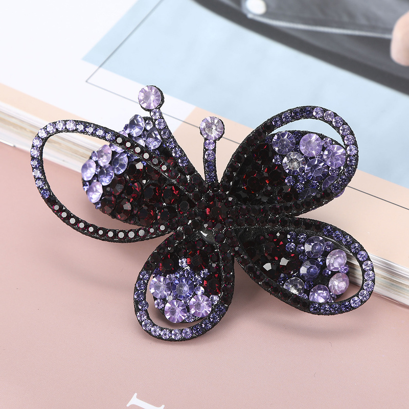 BUTTERFLY Kẹp Tóc Hình Con Bướm Đính Đá Phong Cách Hàn Quốc