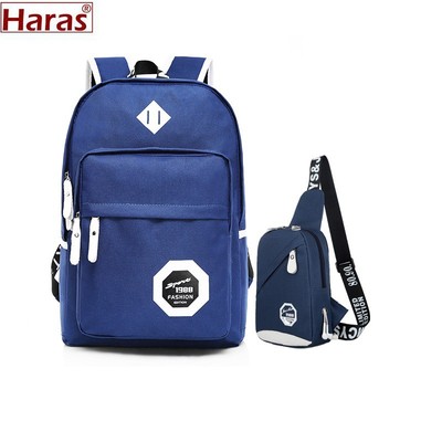 COMBO Balo Hàn Quốc HARAS HR133(XANH)+ HR083(XANH)
