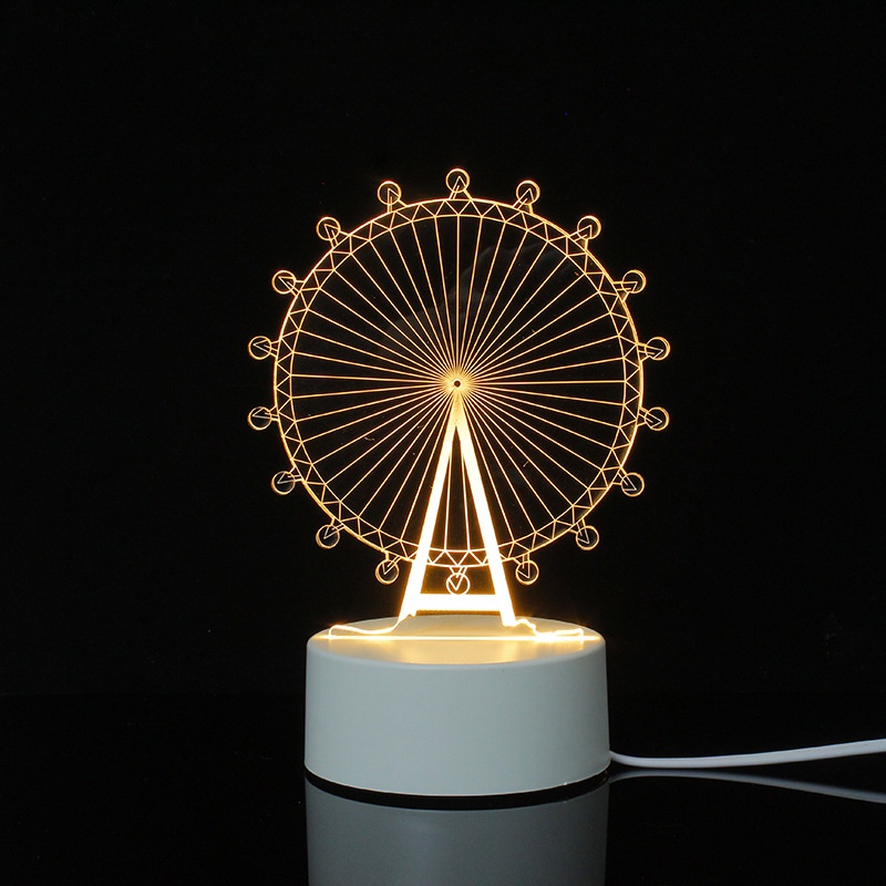 Đèn ngủ 3d trang trí decor phòng ngủ, thích hợp làm quà tặng sinh nhật tình yêu - BinaShop