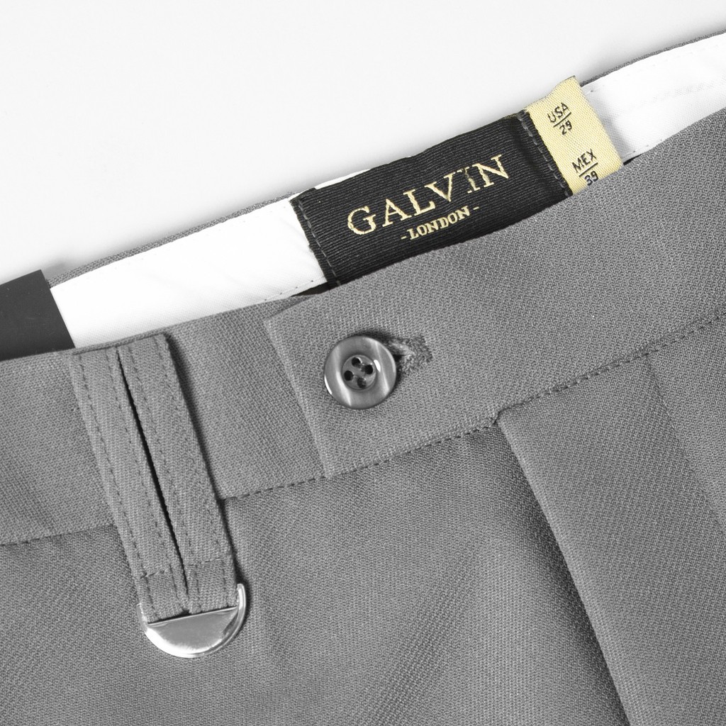 Quần tây nam Galvin form quần âu dáng hàn quốc gắn phụ kiện chất tuyết co giãn nhẹ QAGV12 | BigBuy360 - bigbuy360.vn