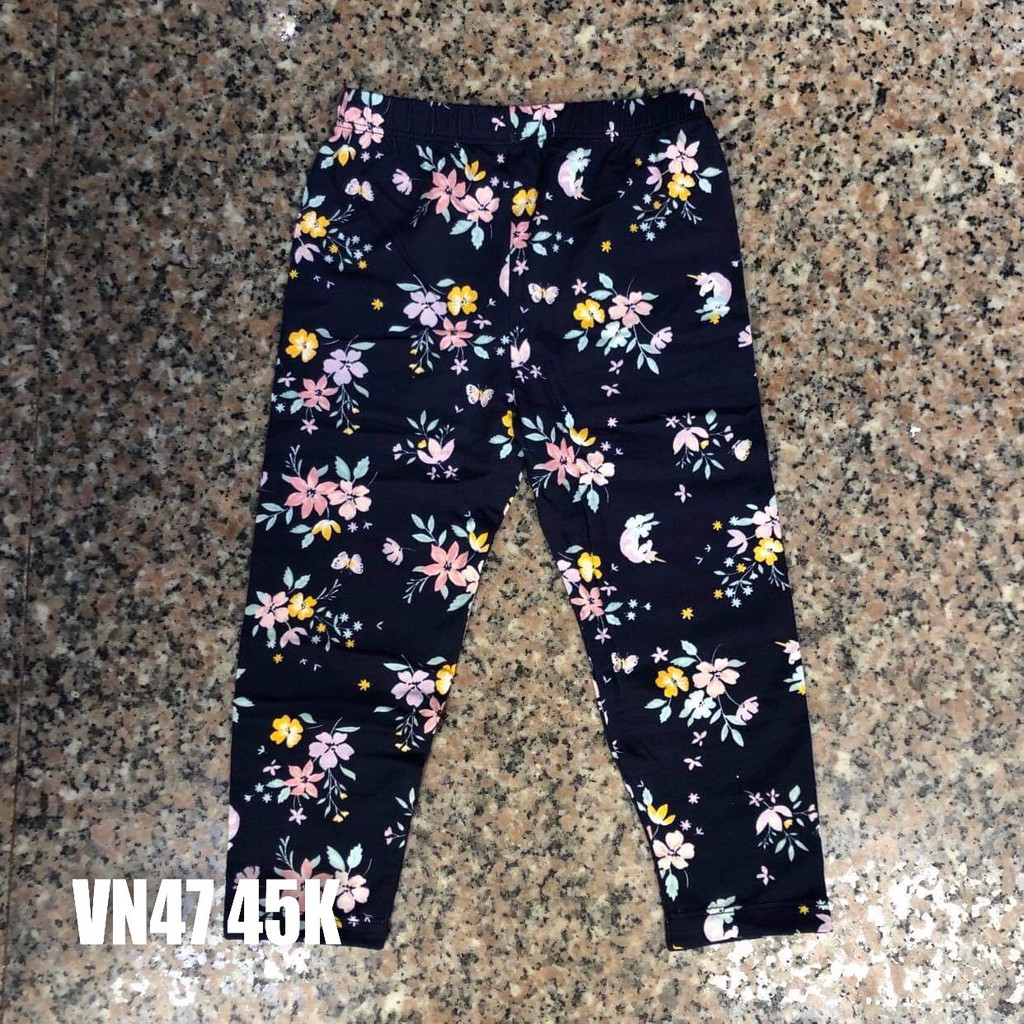 Quần Legging Bé Gái, Thun Cotton Mềm Mát Co Giãn 4 Chiều, Họa Tiết Xinh (10-20kg).