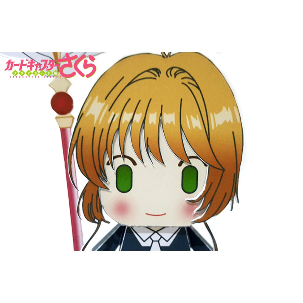 [ Standee Anime ] Giấy xếp mô hình nhân vật Cardcaptor Sakura - Thủ lĩnh những thẻ bài