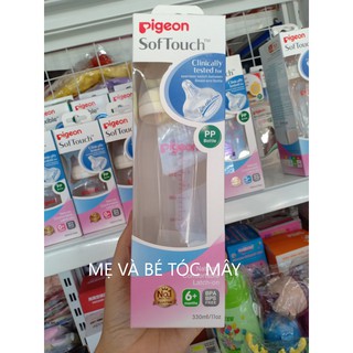 Bình sữa cổ rộng Pigeon PP 330ml (núm size L)