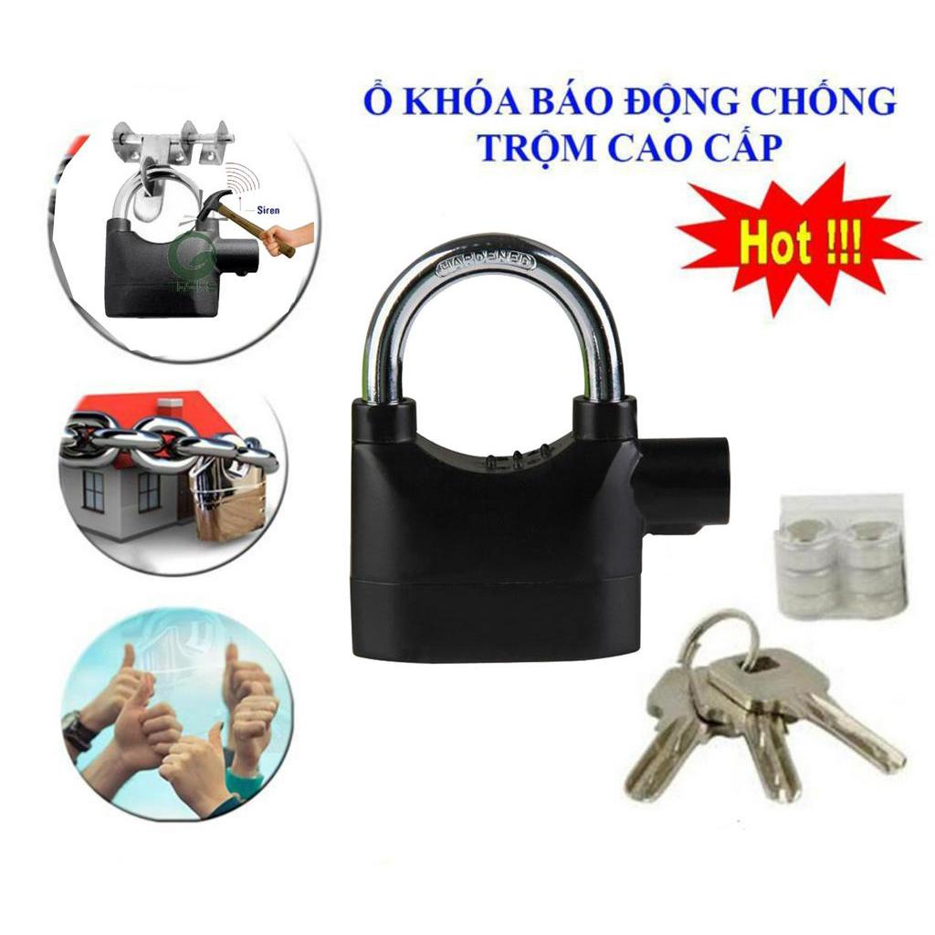 Ổ Khóa Có Còi Báo Động Chống Trộm Cao Cấp Phát Ra Tiếng Kêu 2 Chế Độ