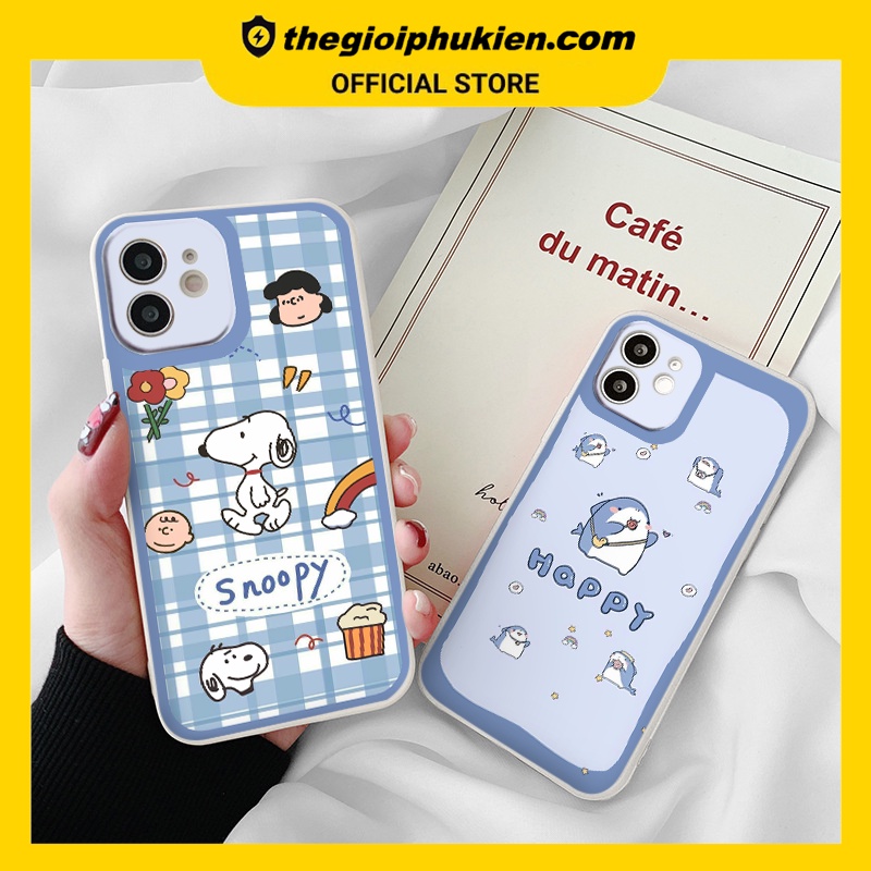 Ốp iphone - Ốp lưng iphone cạnh vuông động vật vui nhộn dành cho ip 6 đến 14promax - ng236