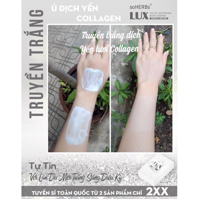 💥GIÁ SỐC💥 Ủ trắng da lux tinh chất collagen yến tươi hộp 3 gói | BigBuy360 - bigbuy360.vn