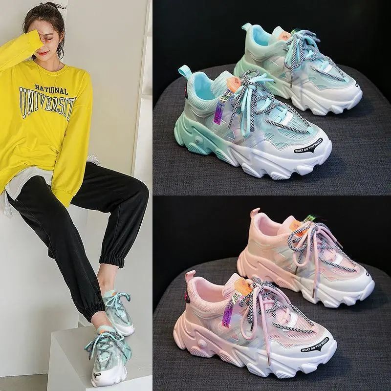Giày Thể Thao Nữ Màu Gradient Thời Trang