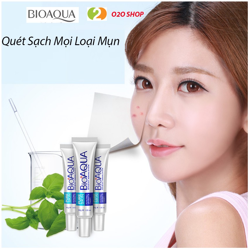 Kem Khử Mụn Bioaqua Pure Skin Giảm Thâm, Đánh Bay Mụn Chỉ Trong Vài Ngày O2O Shop