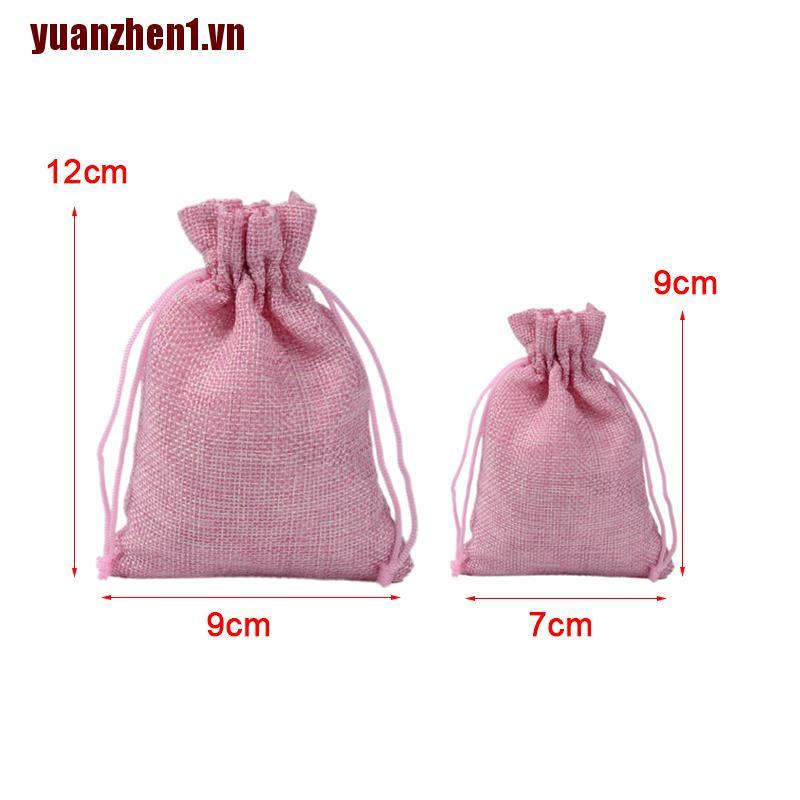 [yuanzhen1] 10 Túi Dây Rút Bằng Vải Bố Đầy Màu Sắc Đựng Quà Cưới