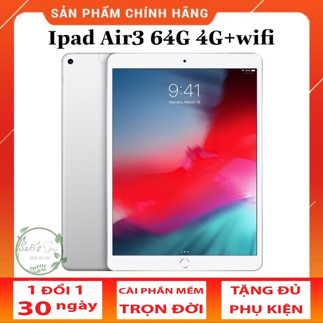 Máy tính bảng ipad Air3 2019 10.5” bản 4g+wifi có sim