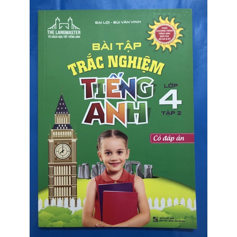 Sách - Bài tập trắc nghiệm tiếng anh lớp 4 (Combo 2 tập)