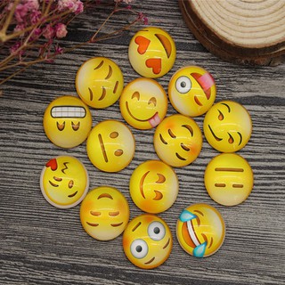 Cabochon magnets decorated with Emoji